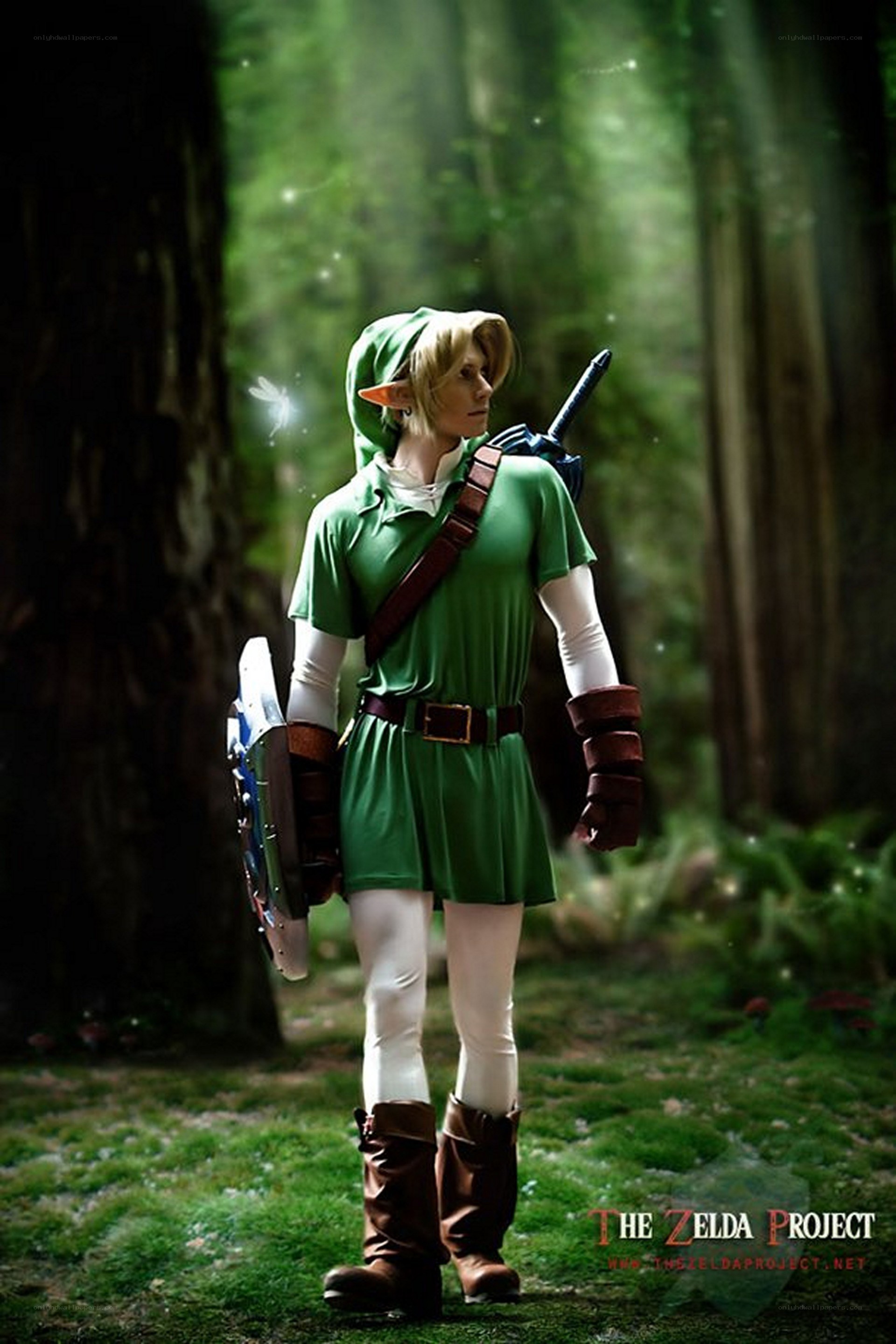 Link cosplayer in forest