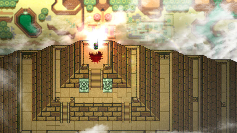 Link defeats a boss in a temple