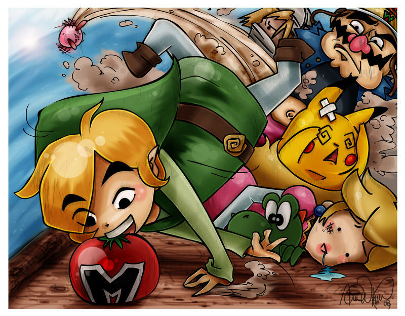 Link Eating a Tomato