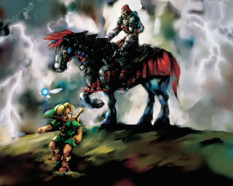 Link Facing Ganondorf — Green