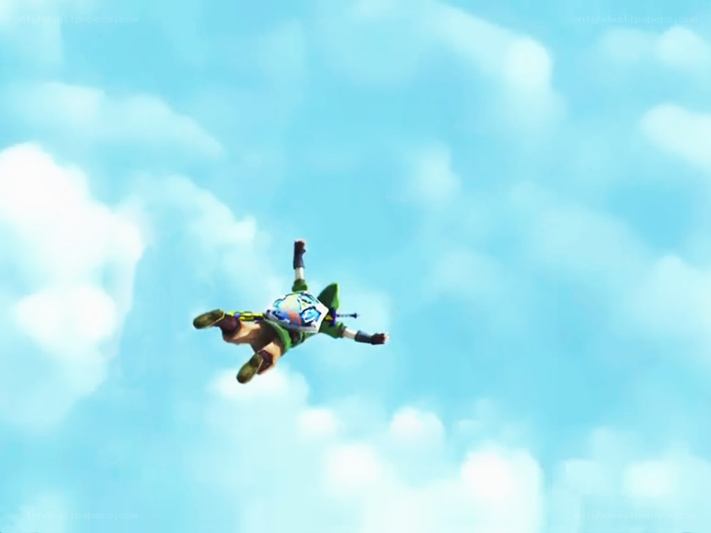 Link falling through the sky