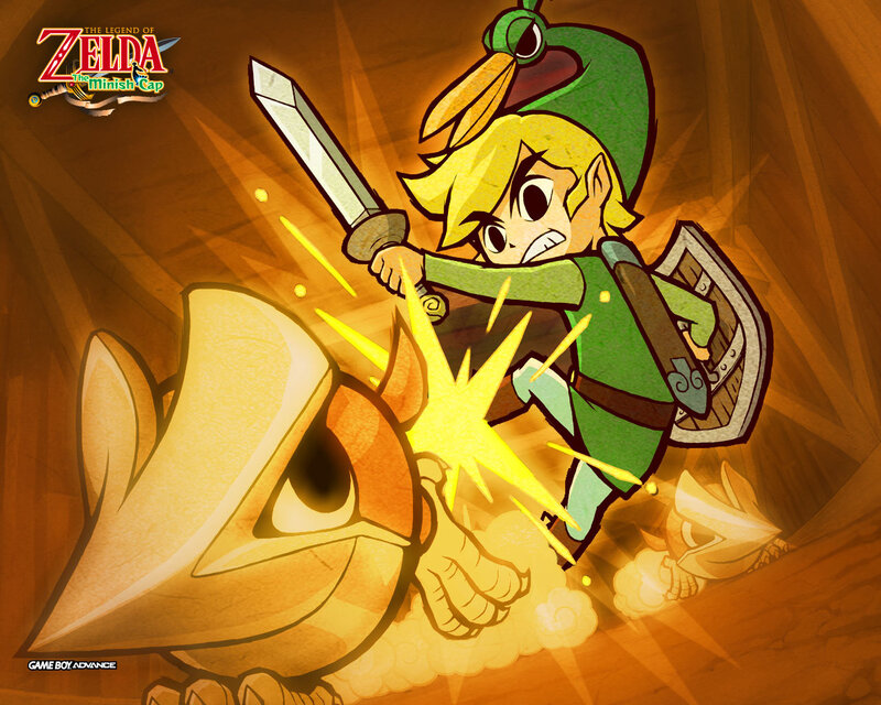 Link fighting a bird