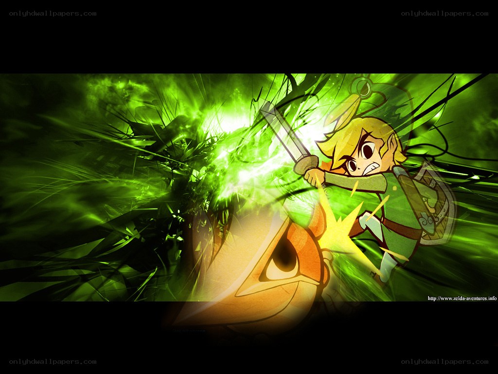 Link fighting a monster