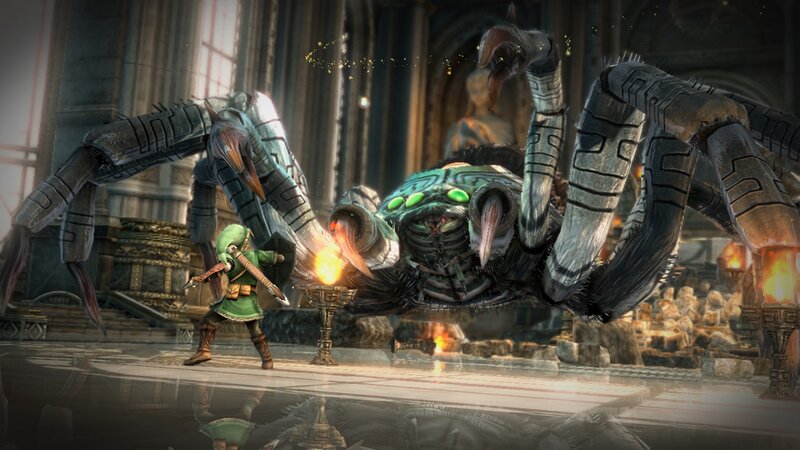 Link Fighting a Spider