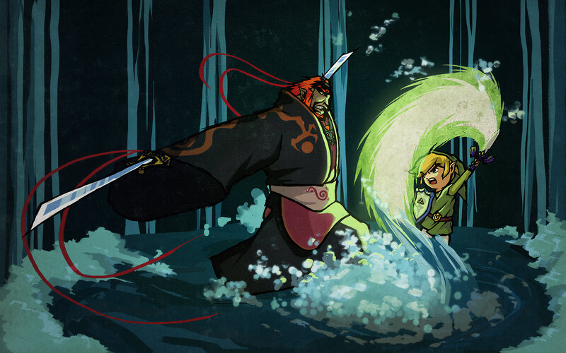 Link Fighting a Warrior