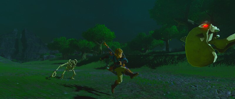 Link Fighting Enemies