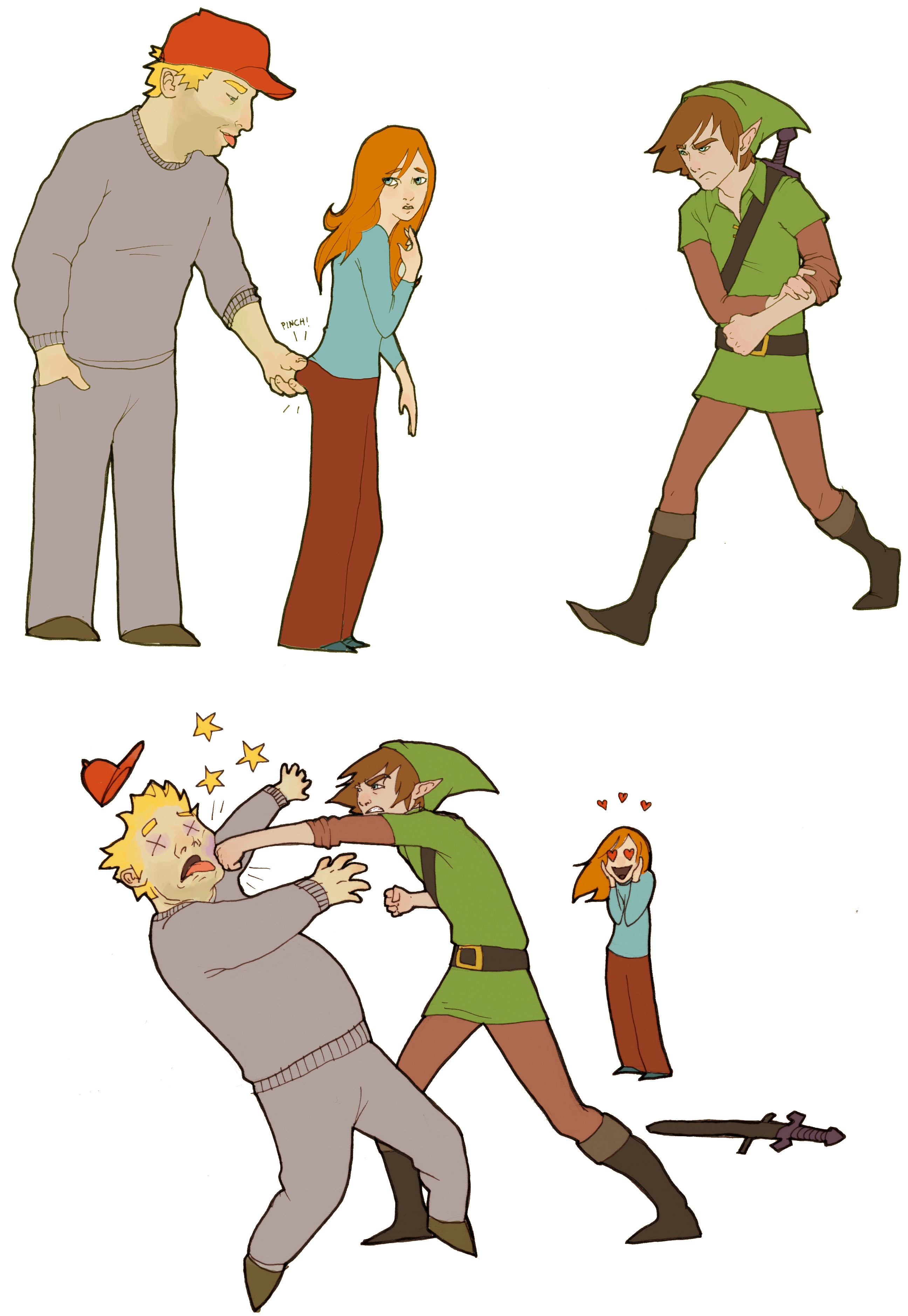 Link fights for love