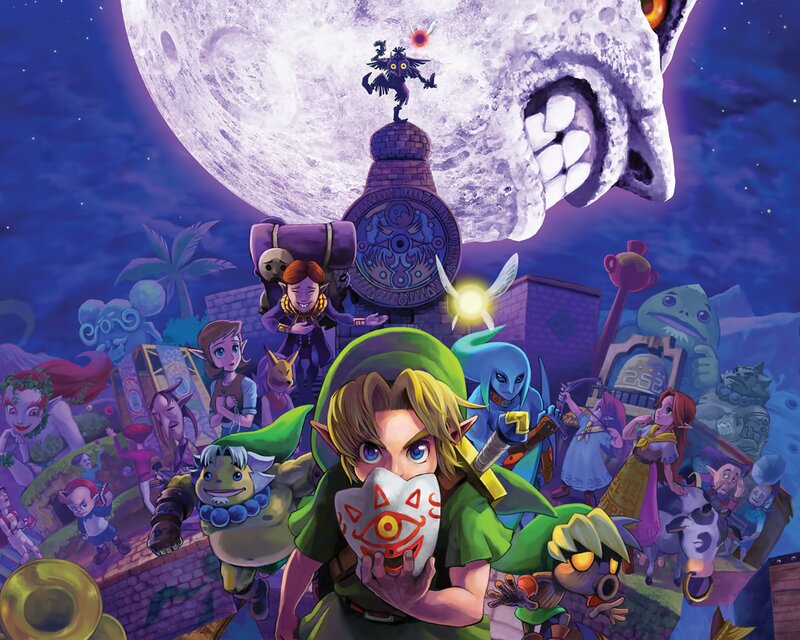 Link Holding a Mask — Green