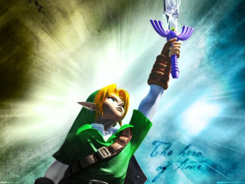 Link Holding a Sword — Green