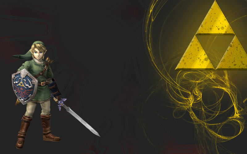 Link Holding Sword and Shield — Green, Dramatic, 3d Render