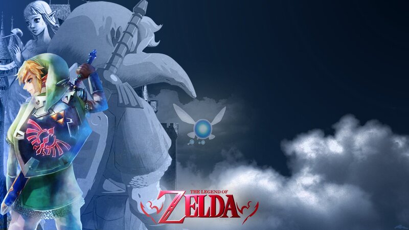 Link Holding Sword — Blue, Dramatic, Night
