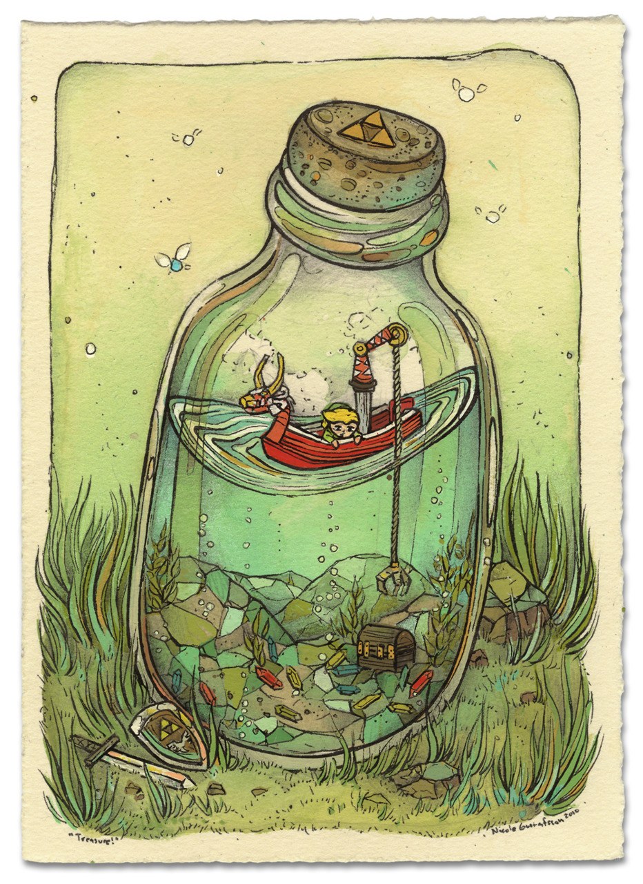 Link in a bottle treasure
