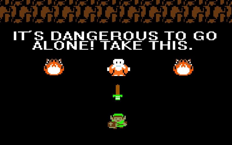 Link in a Cave — Black
