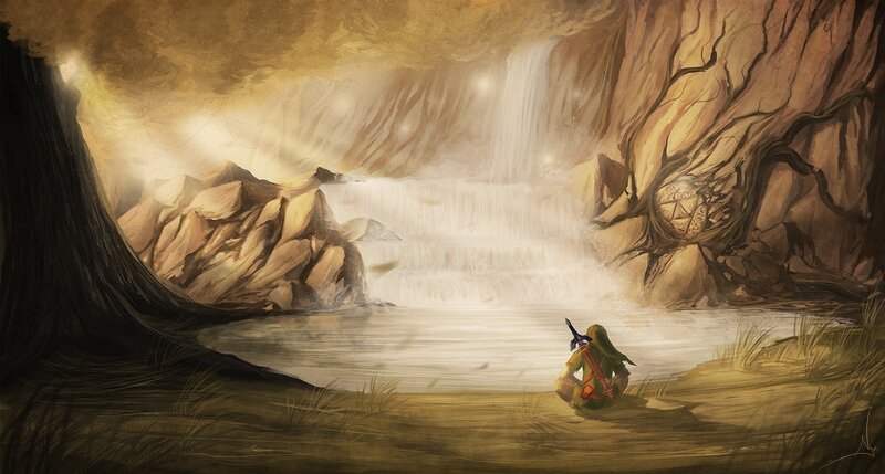 Link in a Cave — Brown