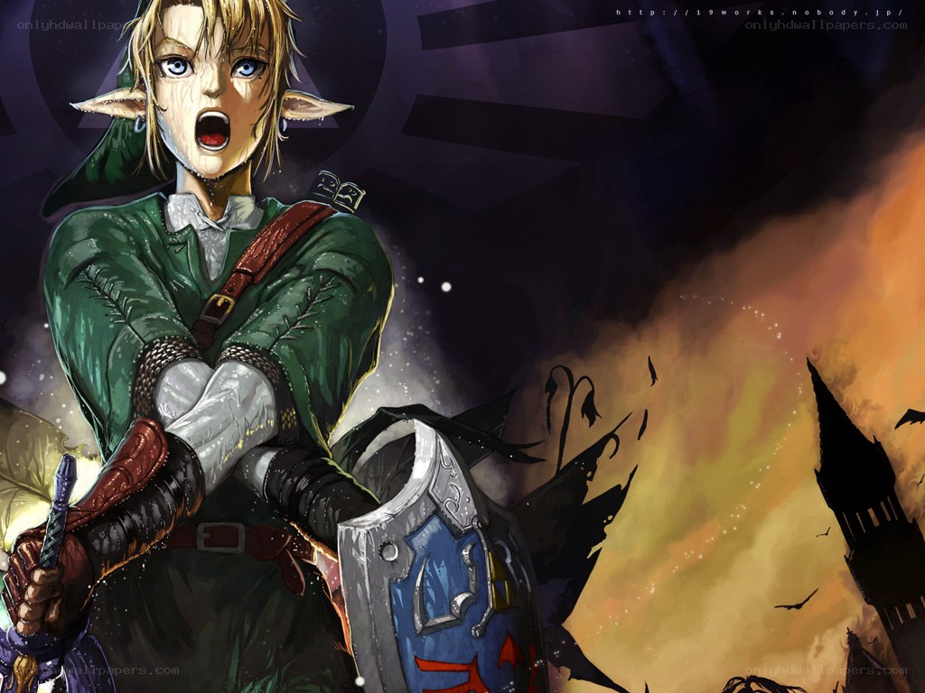 Link in a dark fantasy scene