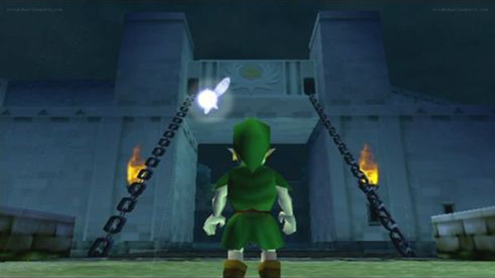 Link in a dark temple