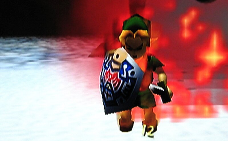 Link in a fiery cavern