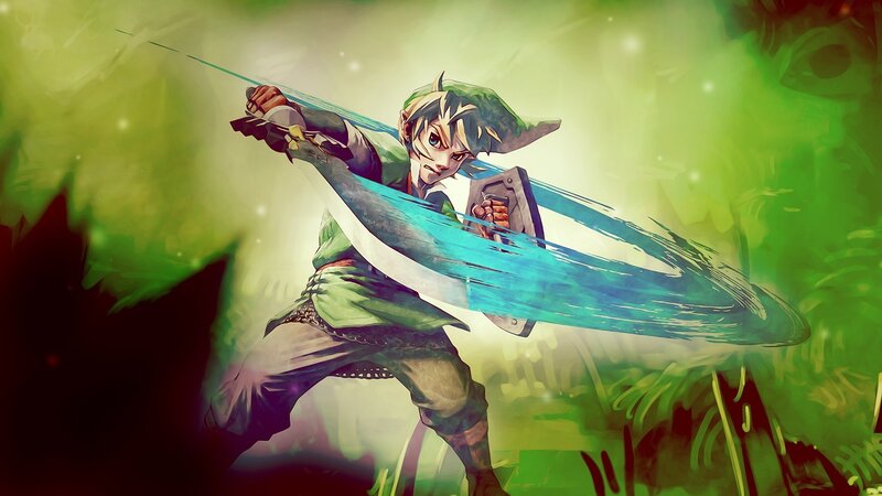Link in a forest battle