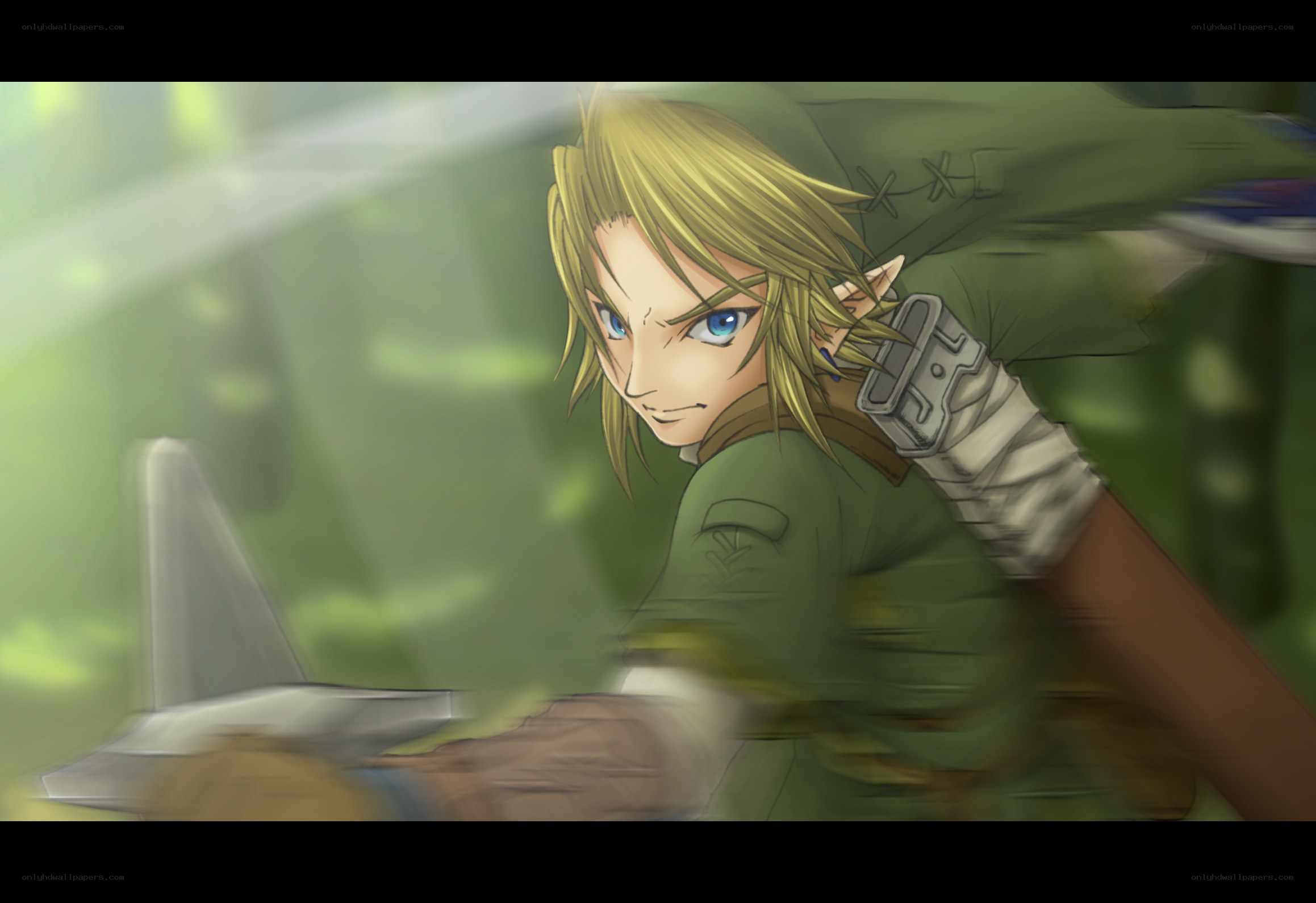 Link in a forest scene