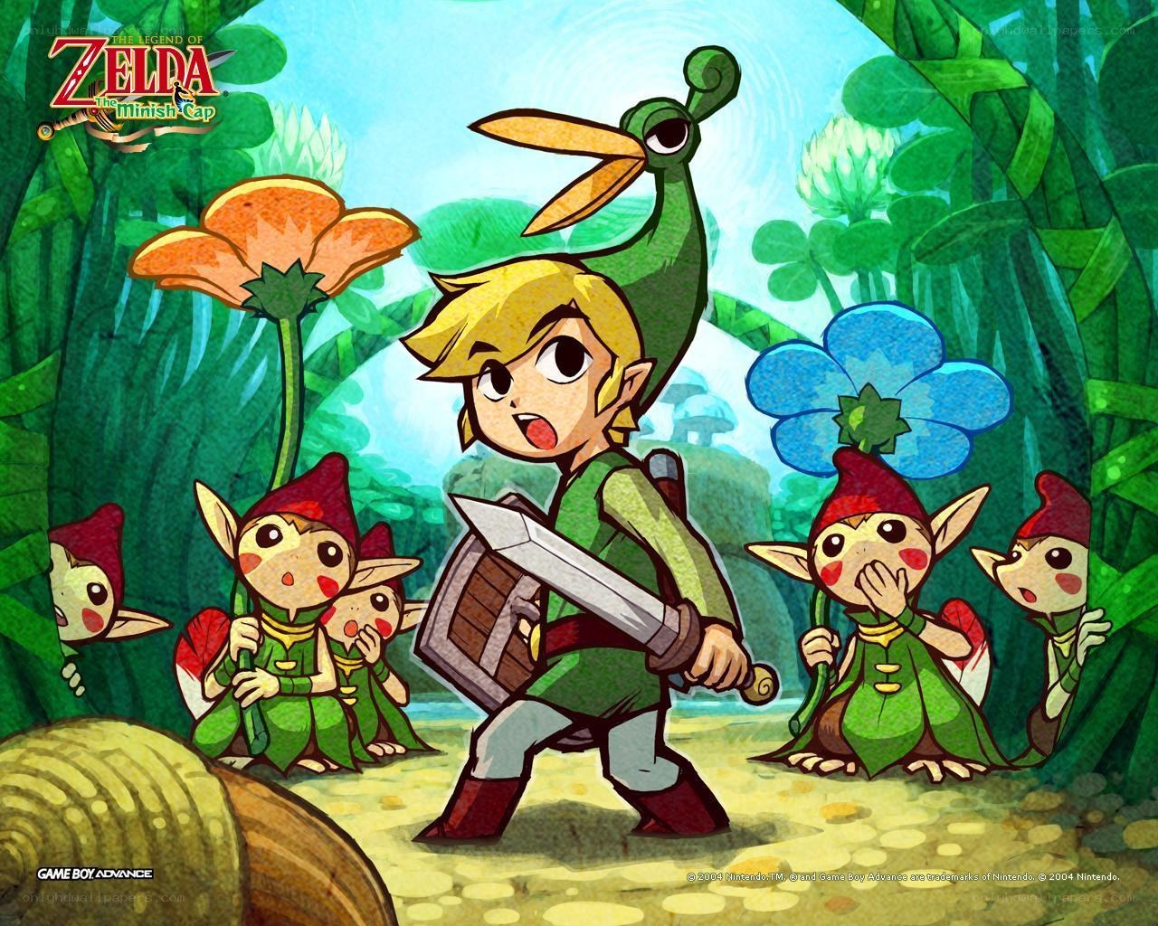 Link in a forest with fairies