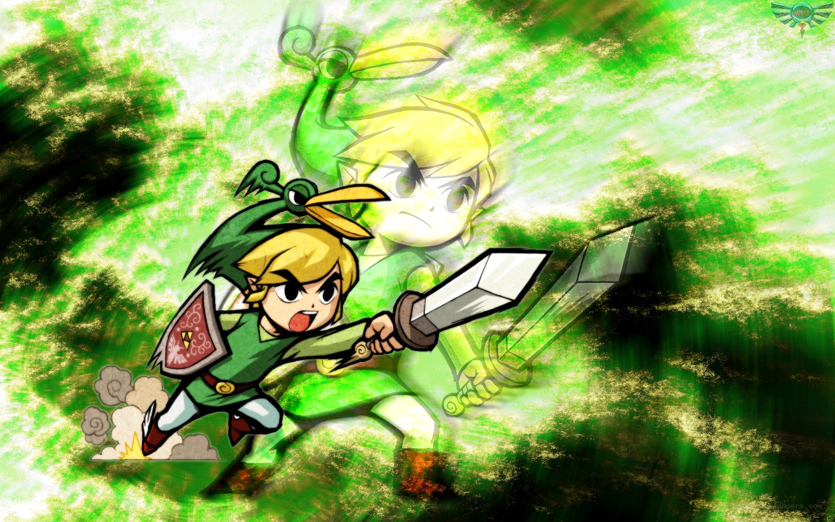 Link in a green energy burst