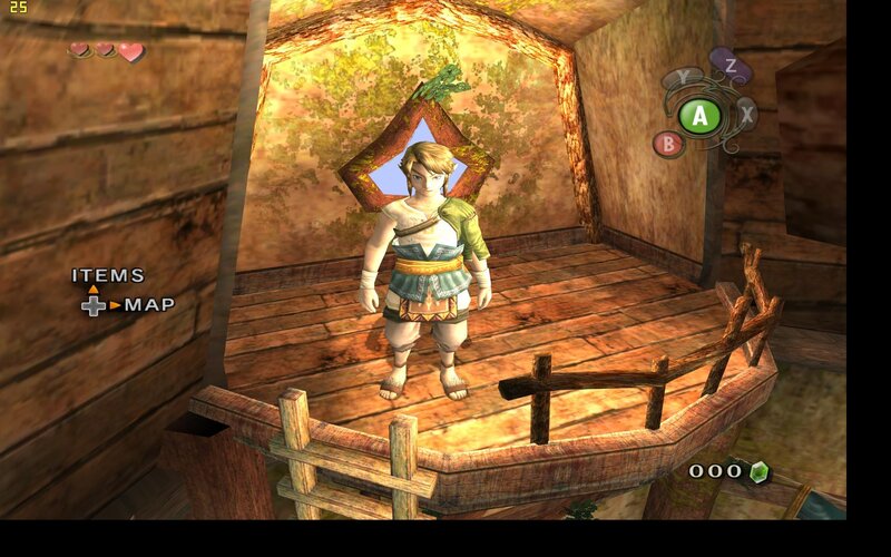 Link in a wooden house
