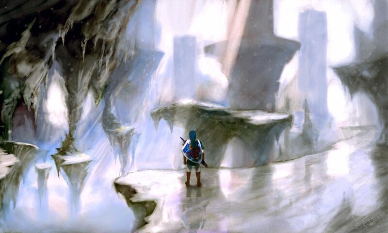 Link in an icy cavern