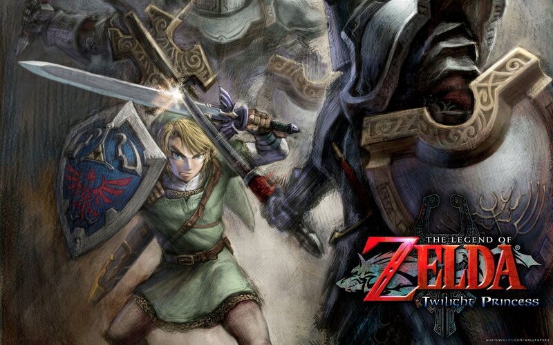 Link in battle with a monster