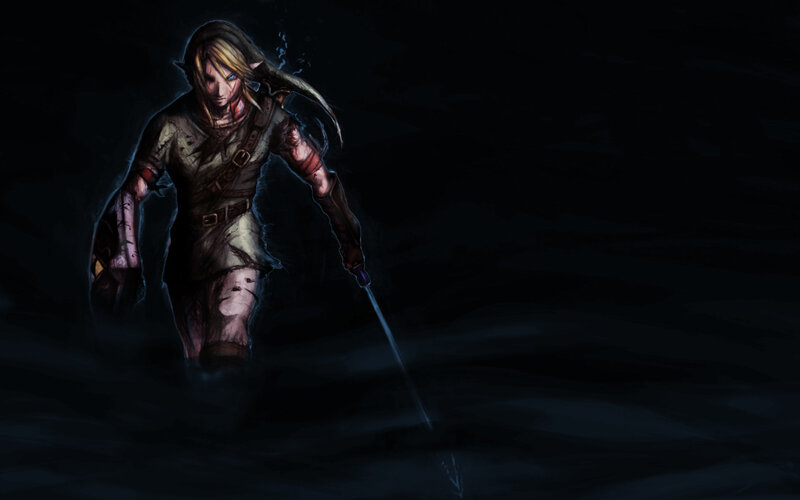 Link in dark dungeon