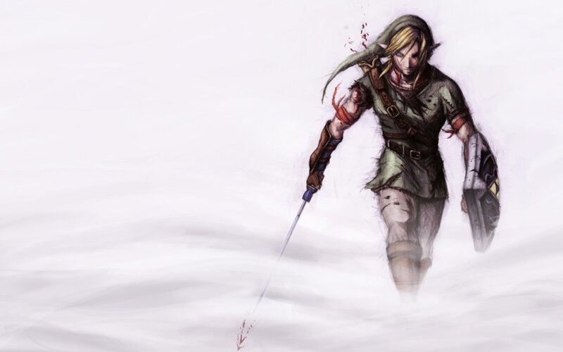 Link in snowy battle