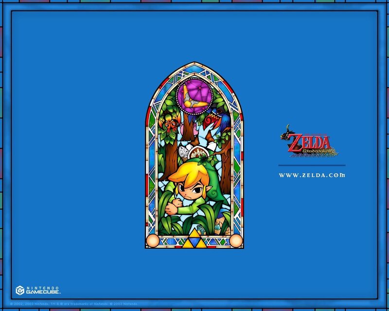 Link in Stained Glass Window — Blue