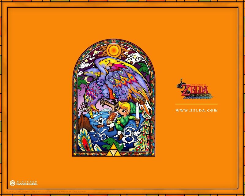 Link in Stained Glass Window — Orange