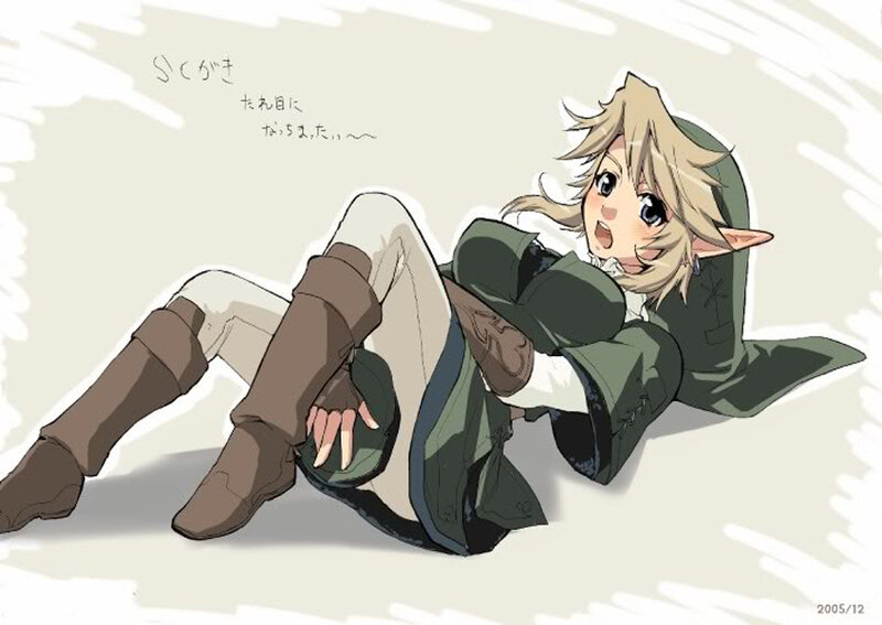 Link lying on the ground