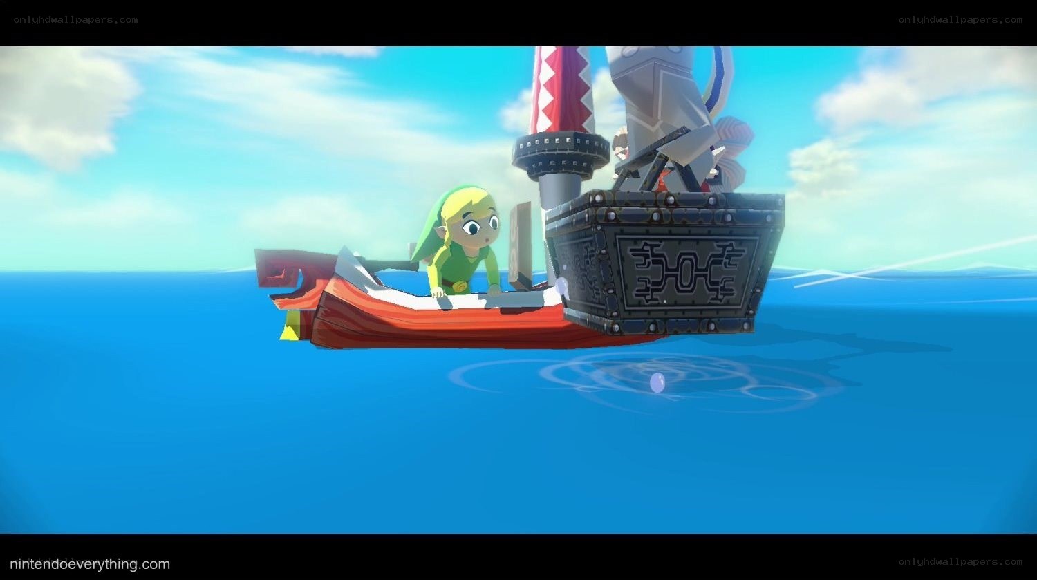 Link on a boat in sky