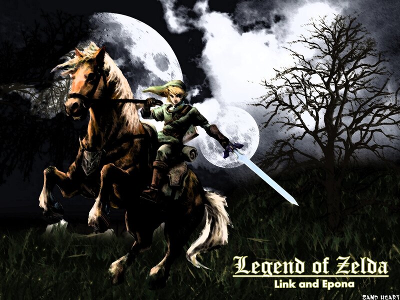 Link on a Horse — Black, Dramatic