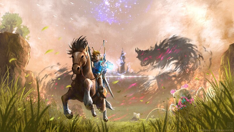 Link on a Horse — Brown, Dramatic