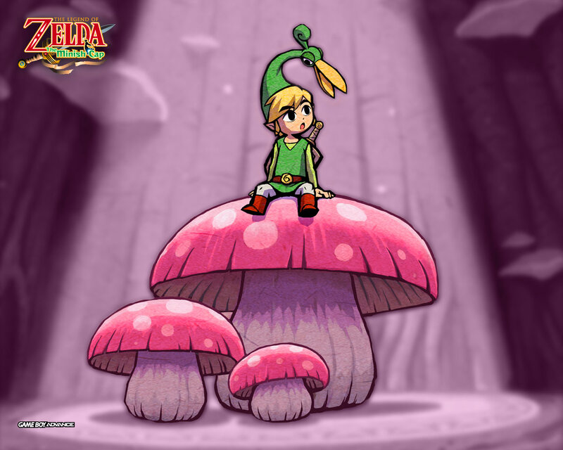 Link on a mushroom cap