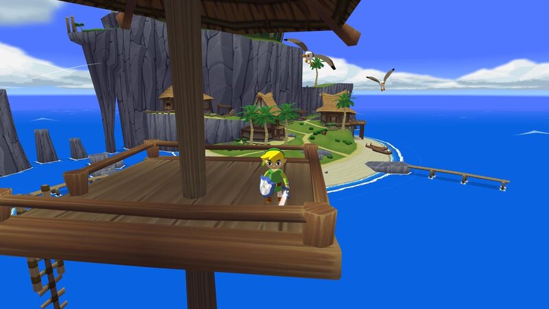 Link on a Wooden Platform — Blue