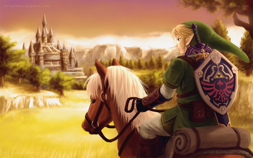 Link on horseback in Hyrule