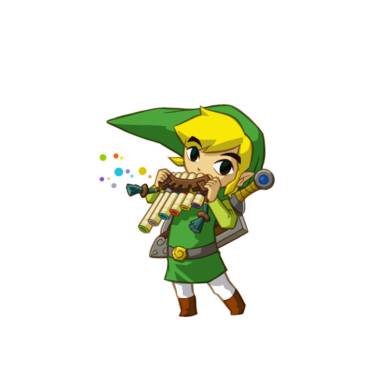 Link playing a flute