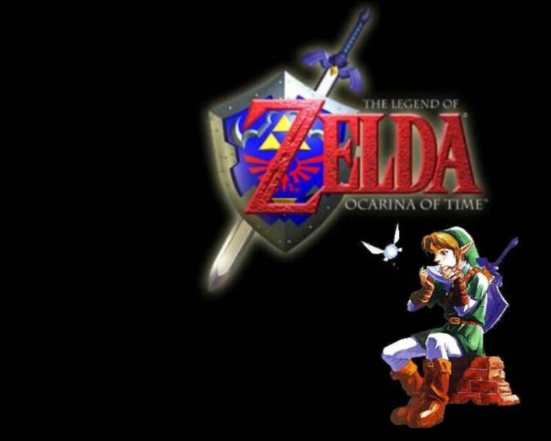 Link Playing Ocarina — Black