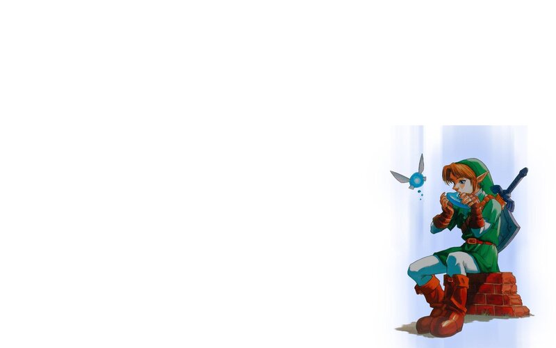 Link playing ocarina