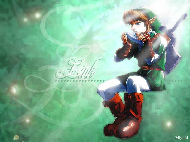 Link playing the ocarina