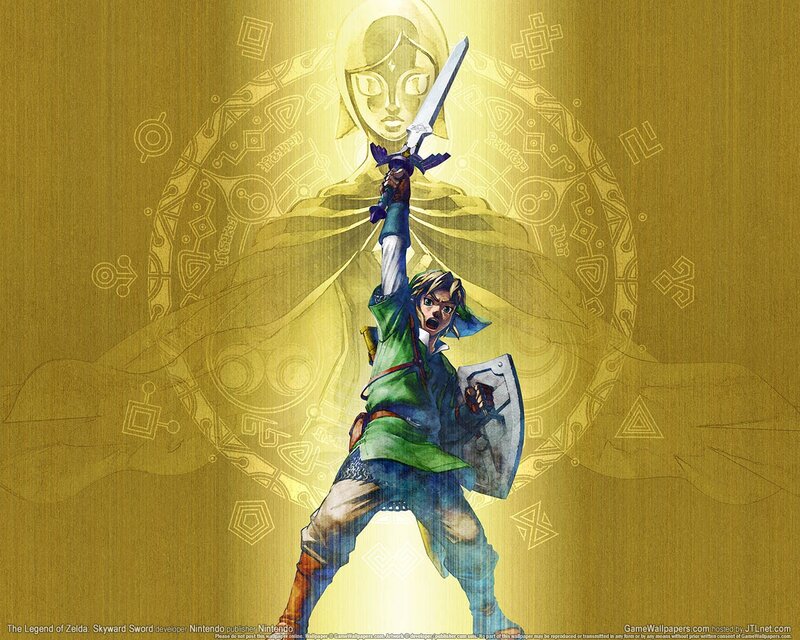 Link raises the Master Sword