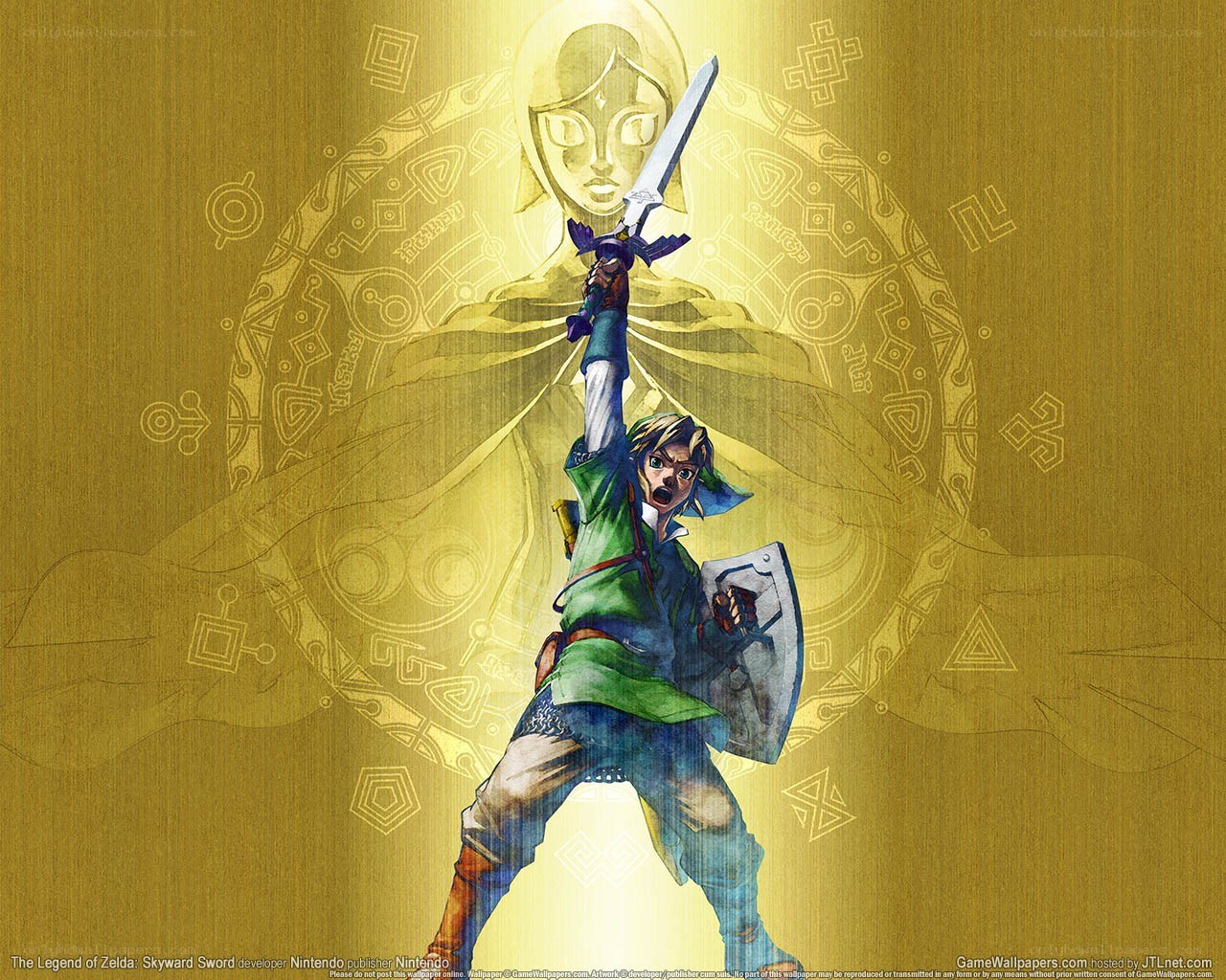 Link raises the Master Sword