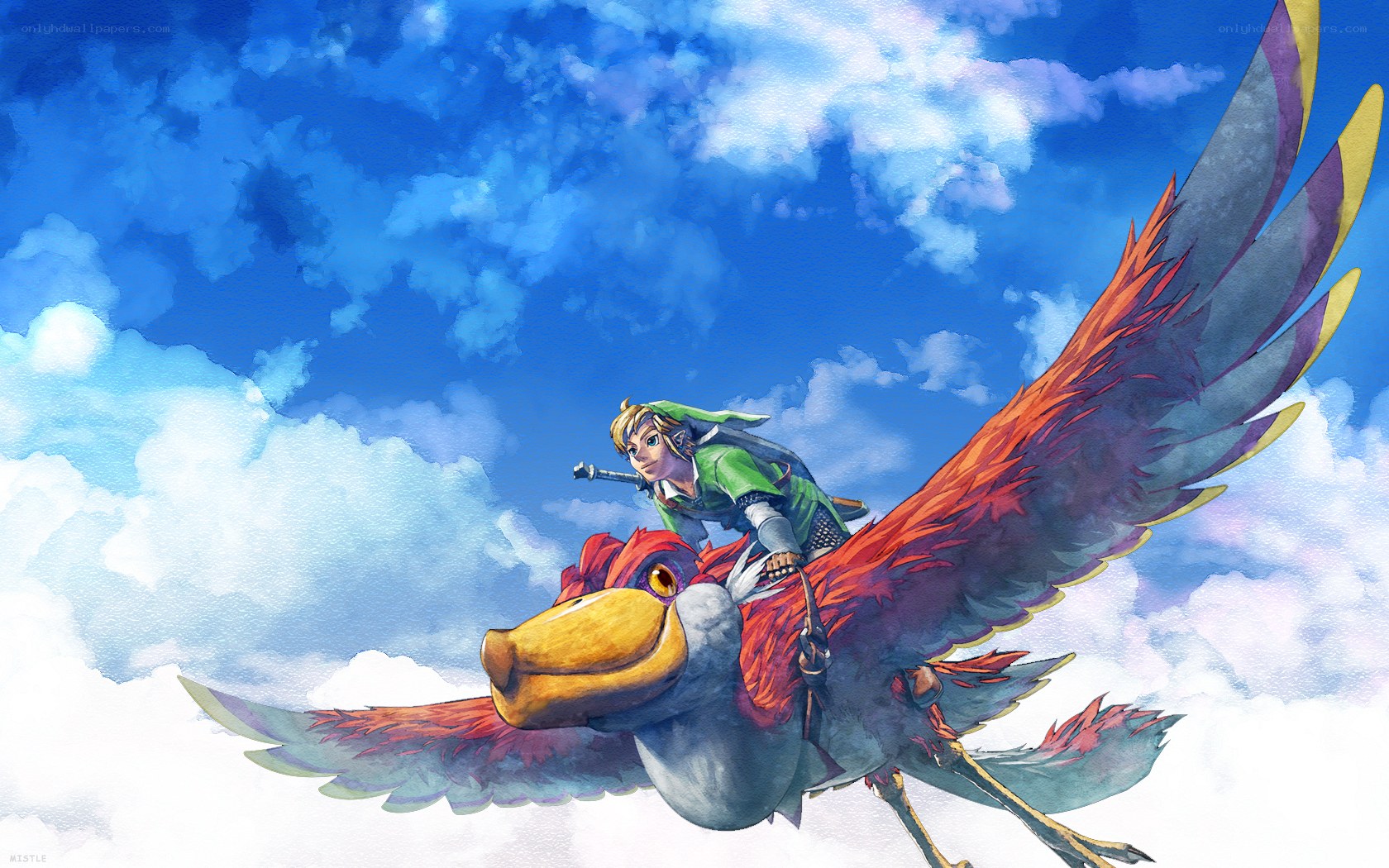 Link rides a giant bird