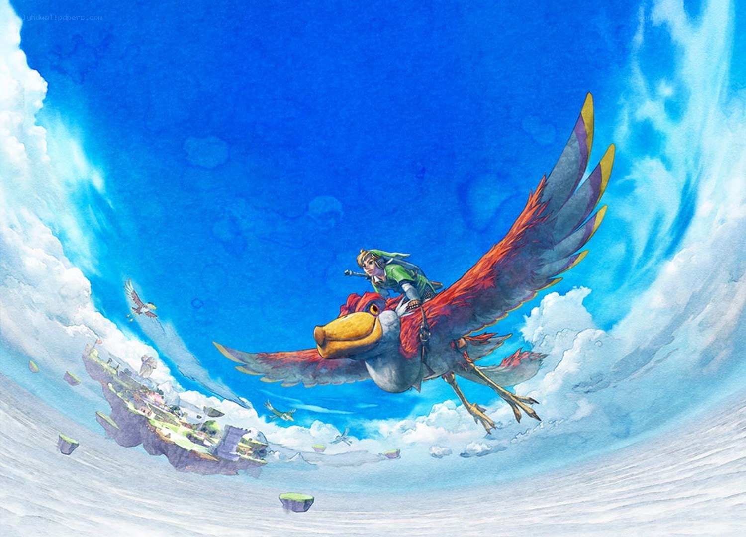 Link rides a giant bird
