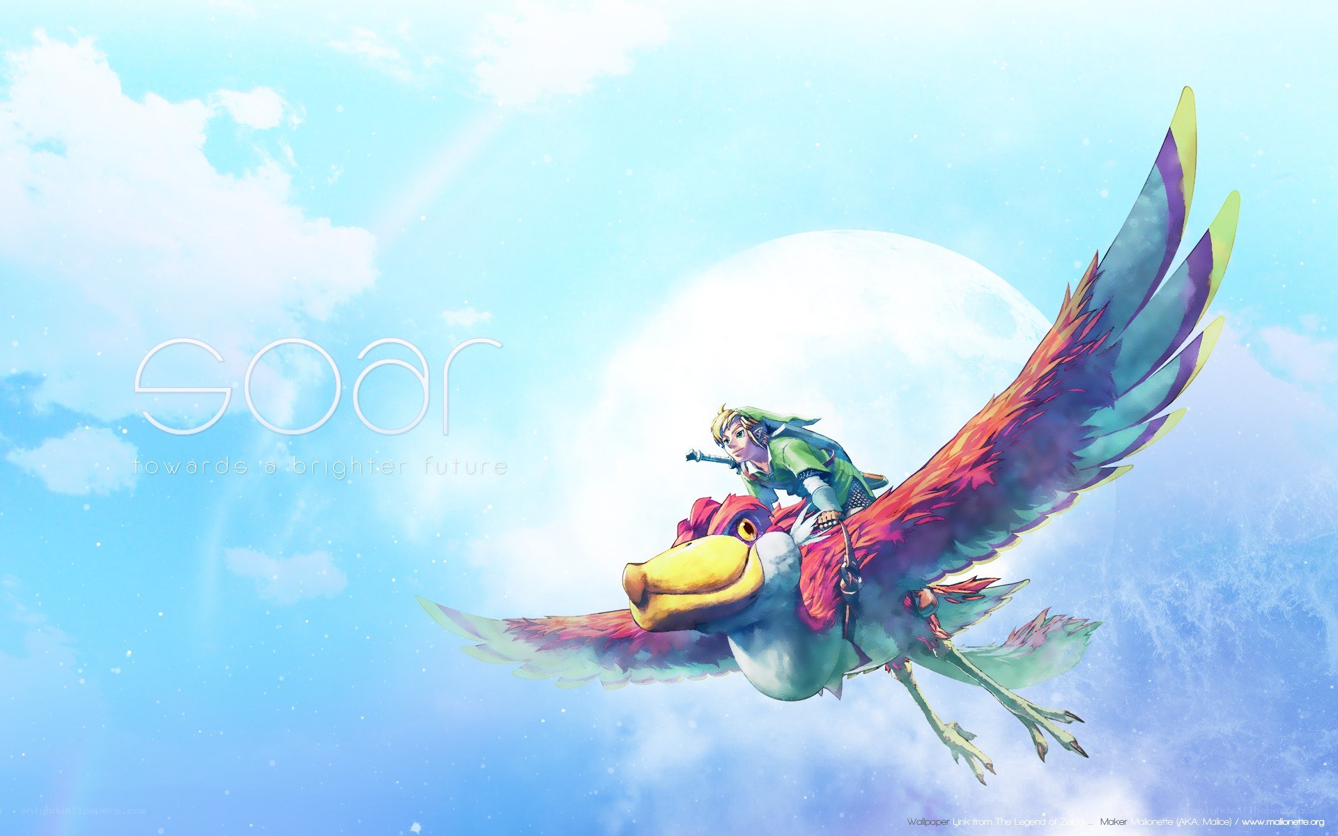 Link rides a giant bird