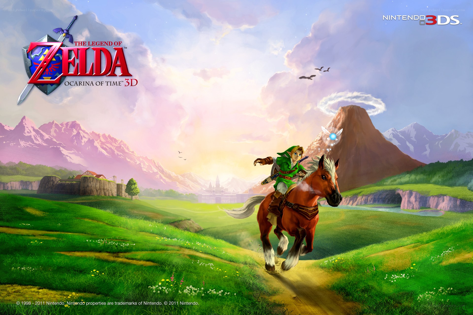 Link rides Epona in Hyrule
