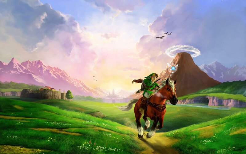 Link rides through Hyrule